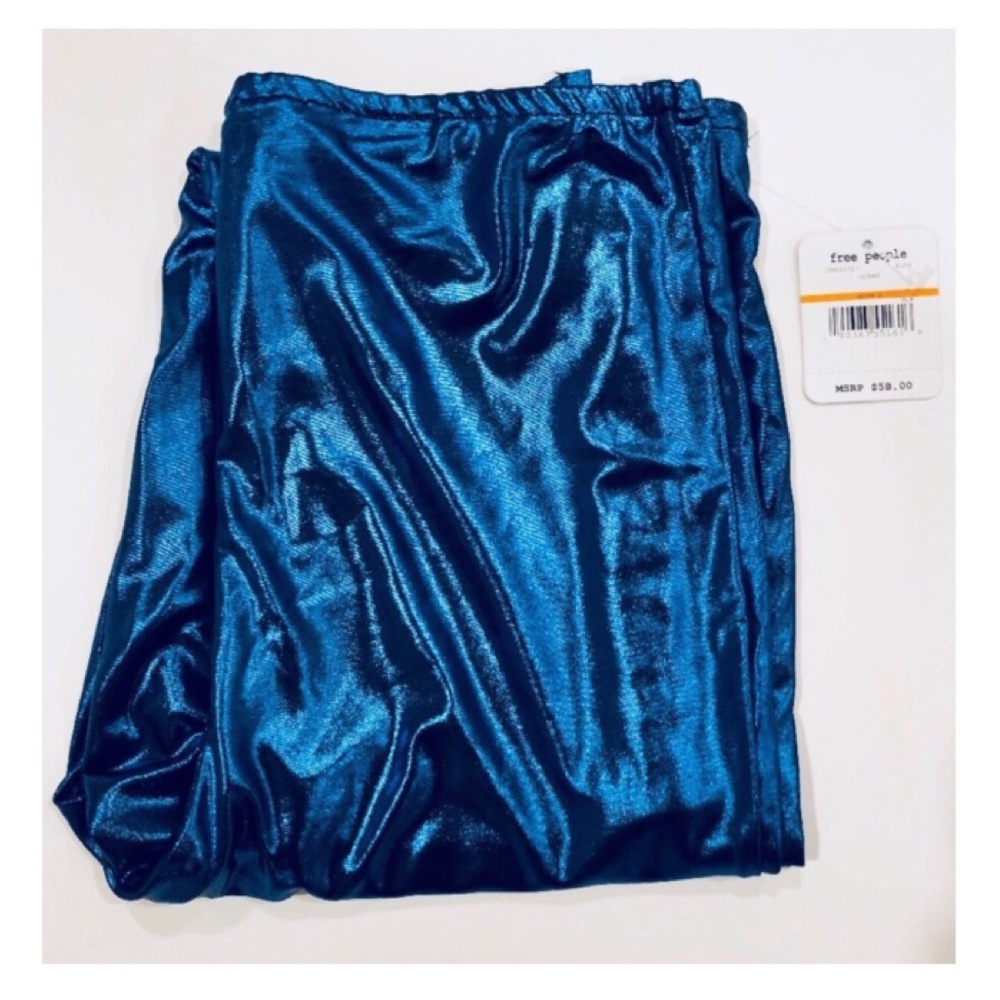 Free People Metallic Liquid Leggings Size Small - Picture 3 of 3